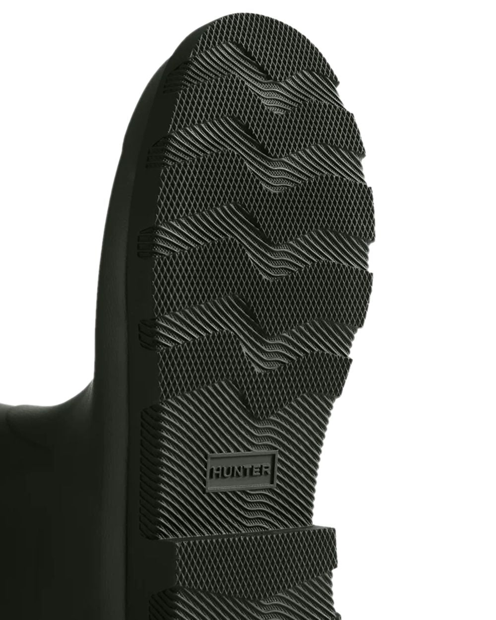 Dark Olive Black Coloured Hunter Womens Downpour Adjustable Field Boots on white background