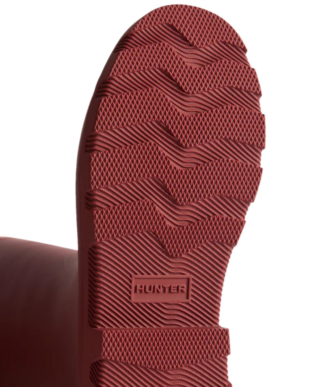 Merlot Coloured Hunter Womens Downpour Tall Wellingtons on white background