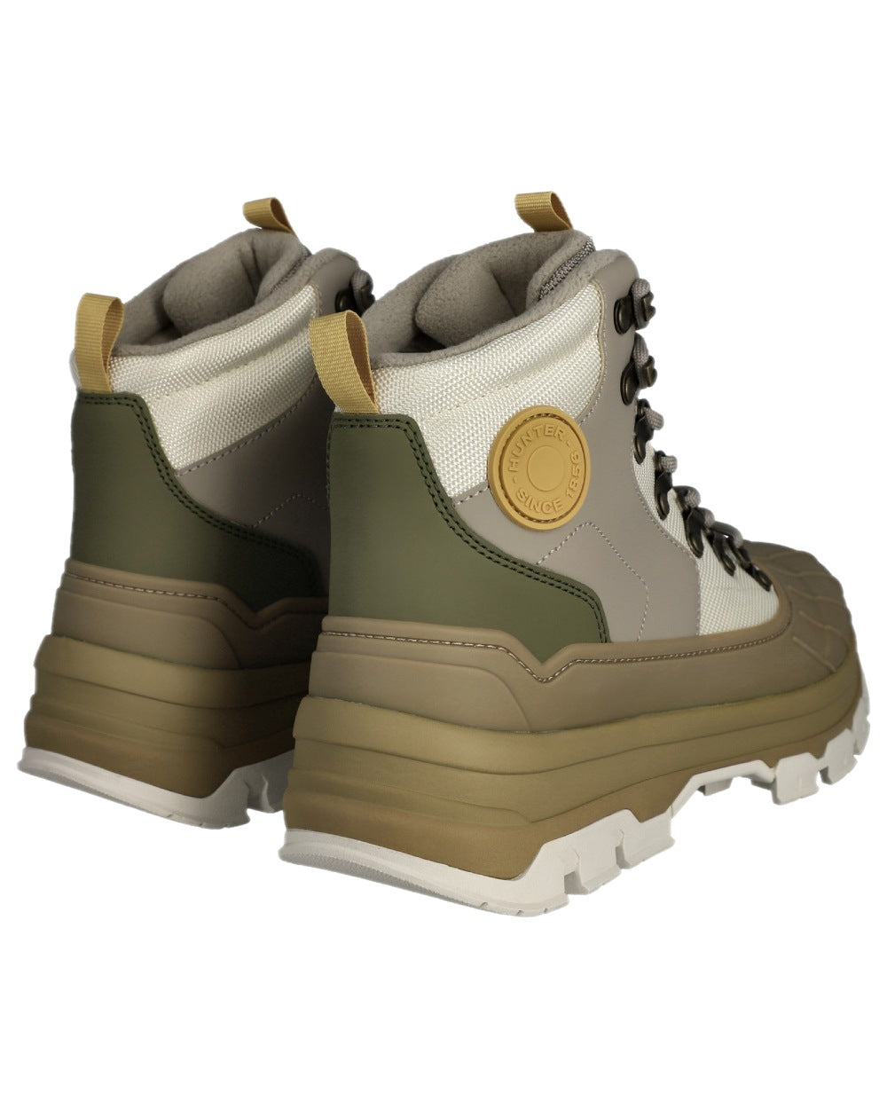 Alloy Coloured Hunter Womens Explorer Duck Boots on white background