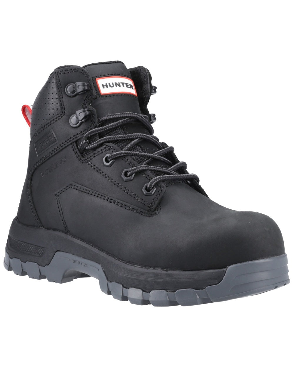 Black Coloured Hunter Womens Gale Safety Boots on white background