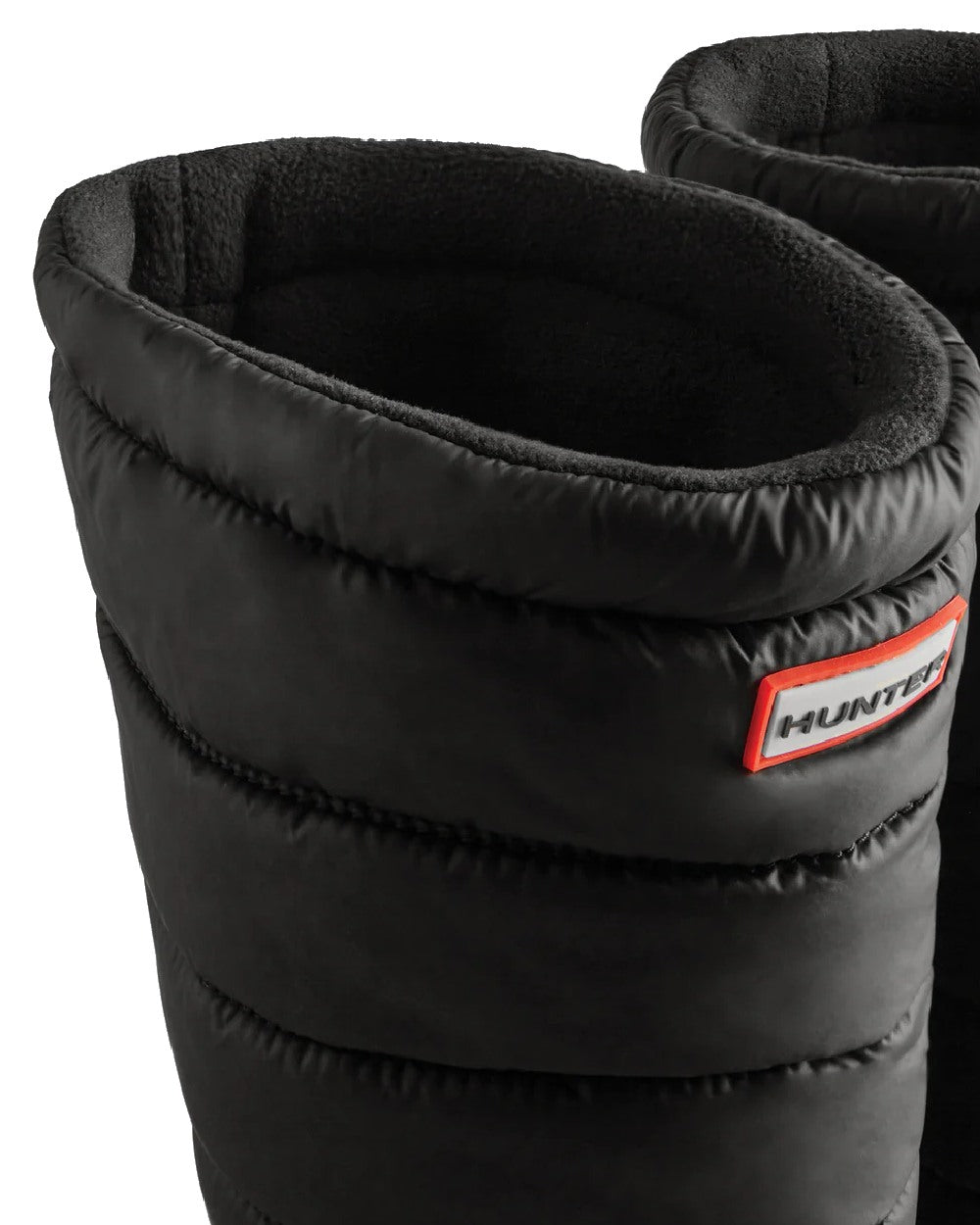 Black coloured Hunter Womens Intrepid Insulated Tall Snow Boots on white background