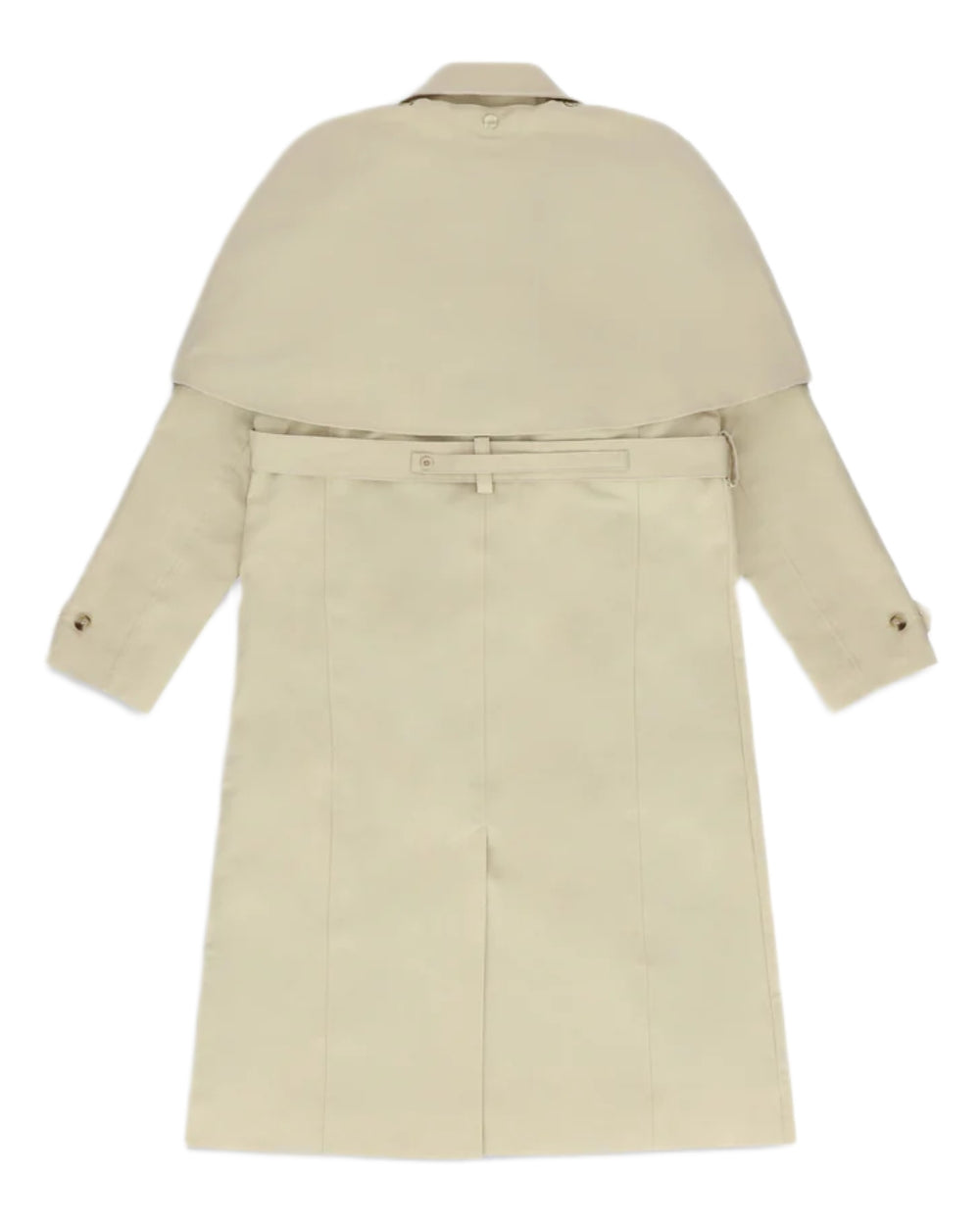 Gravel coloured Hunter Womens Keltie Cape Trench on white background