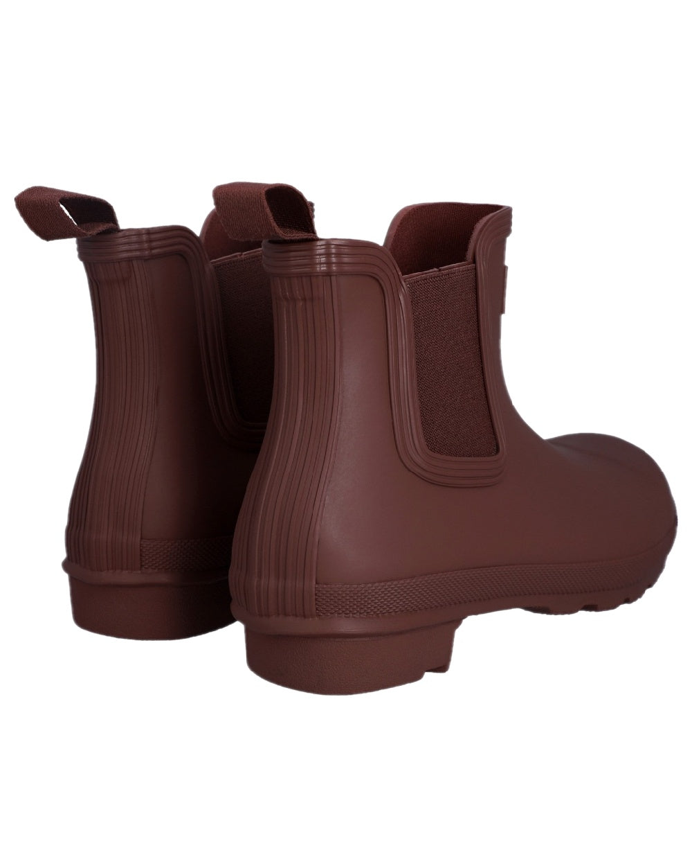 Merlot Coloured Hunter Womens Original Chelsea Boots on white background