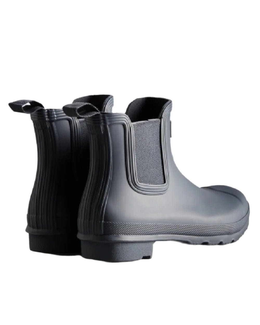 Navy coloured Hunter Womens Original Chelsea Boots on white background