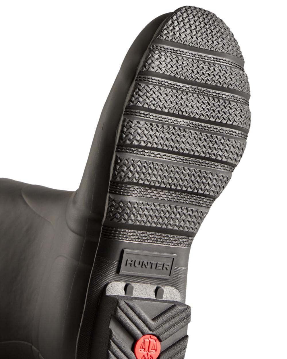 Black coloured Hunter Womens Original Short Insulated Wellingtons on white background