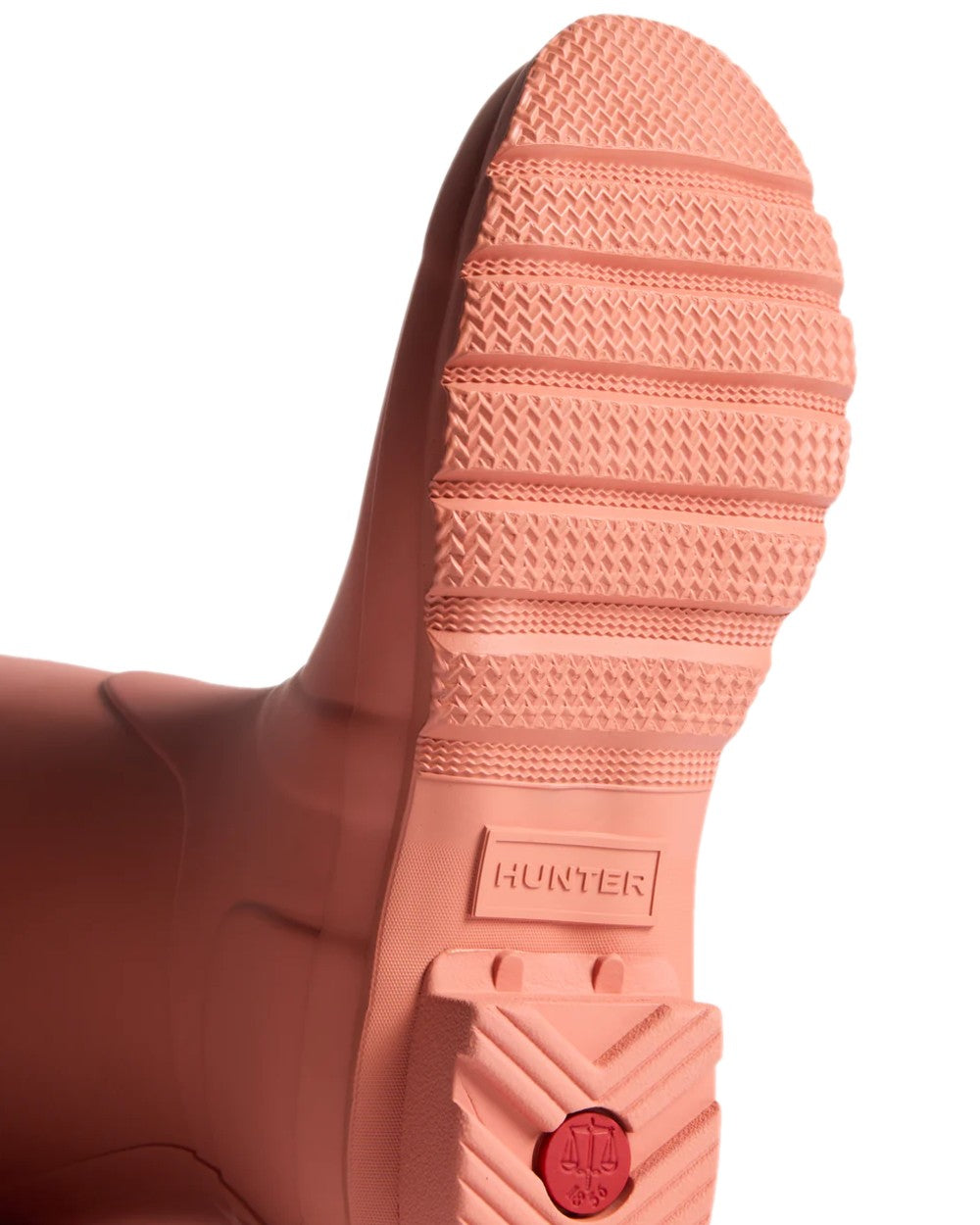 Terracotta Coloured Hunter Womens Original Tall Wellingtons on white background