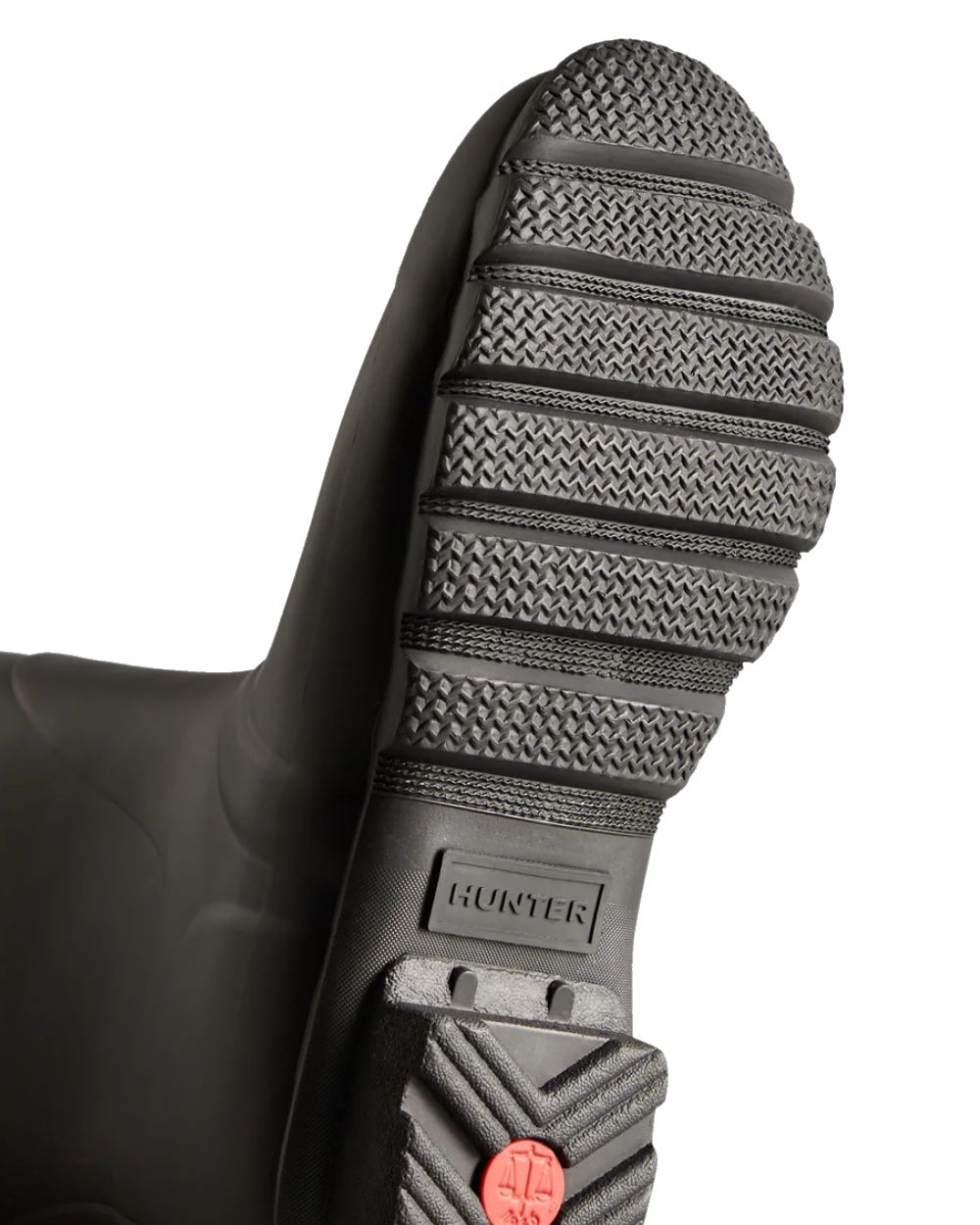 Black coloured Hunter Womens Originals Short Back Adjustable Wellington Boots on white background