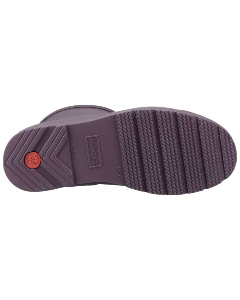 Black Grape Coloured Hunter Womens Play Short Wellingtons on white background