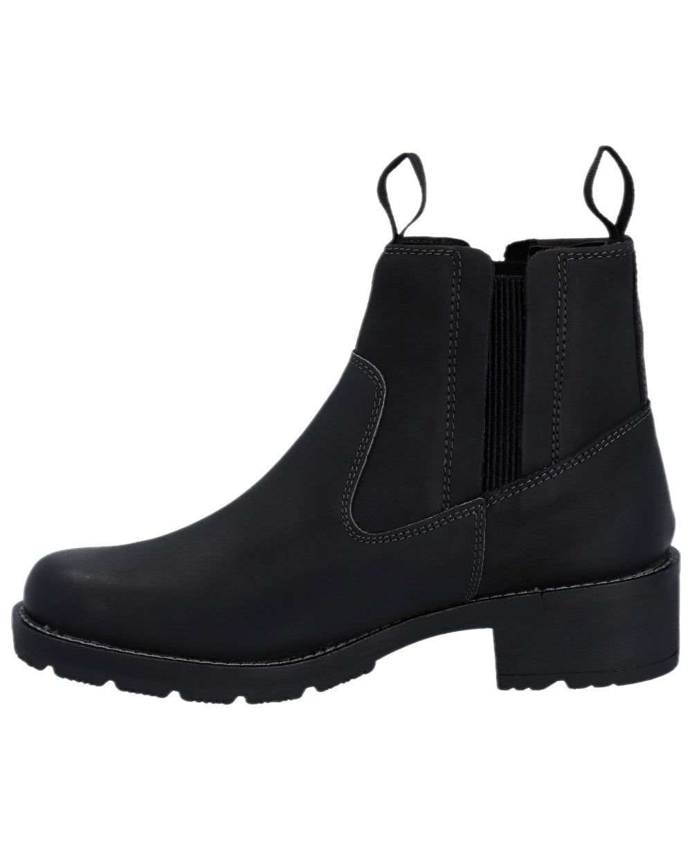 Black Coloured Hunter Womens Skye Waterproof Dealer Boots on white background