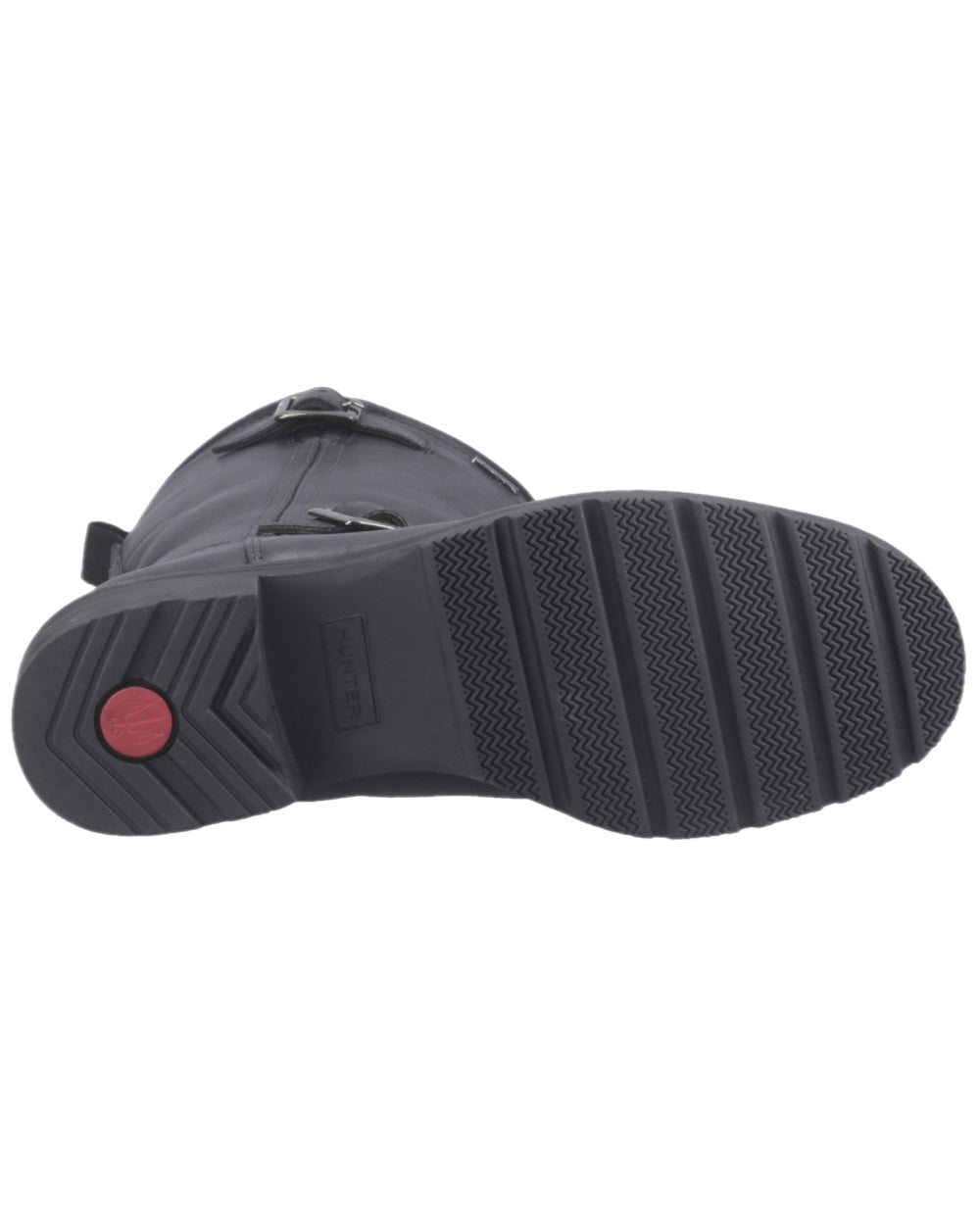 Black Coloured Hunter Womens Skye Waterproof Tall Boots on white background