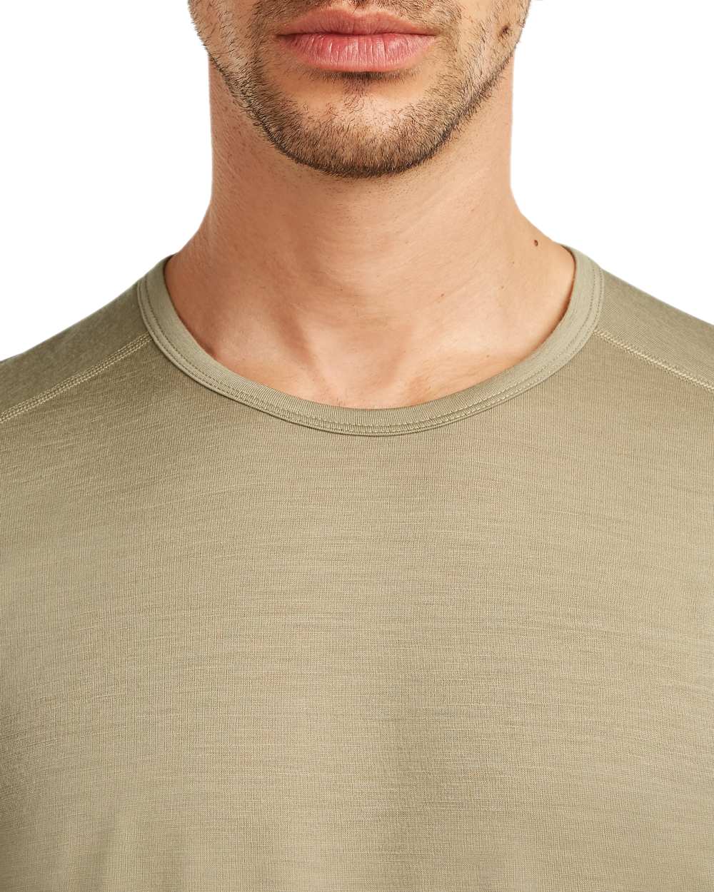Flagstone Coloured Icebreaker Mens Merino 200 Oasis Crew Thermal Top on white background