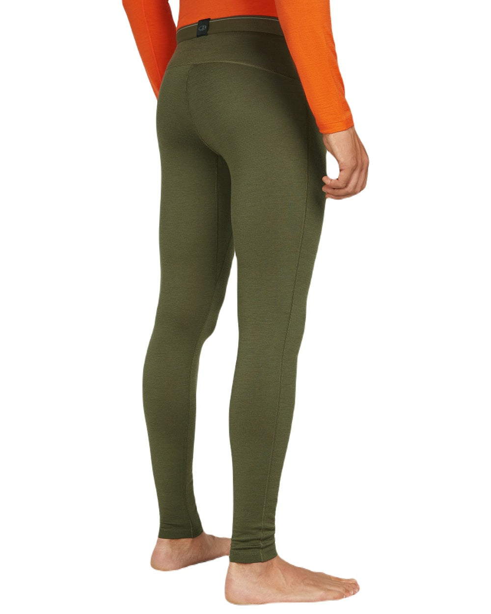 Loden Coloured Icebreaker Mens Merino 200 Oasis Thermal Leggings on white background