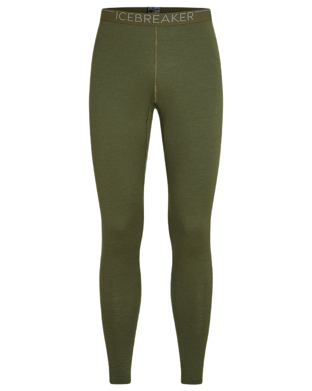 Loden Coloured Icebreaker Mens Merino 200 Oasis Thermal Leggings on white background