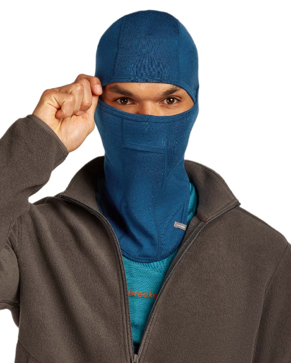 Atlantis Coloured Icebreaker Merino 200 Oasis Balaclava on white background