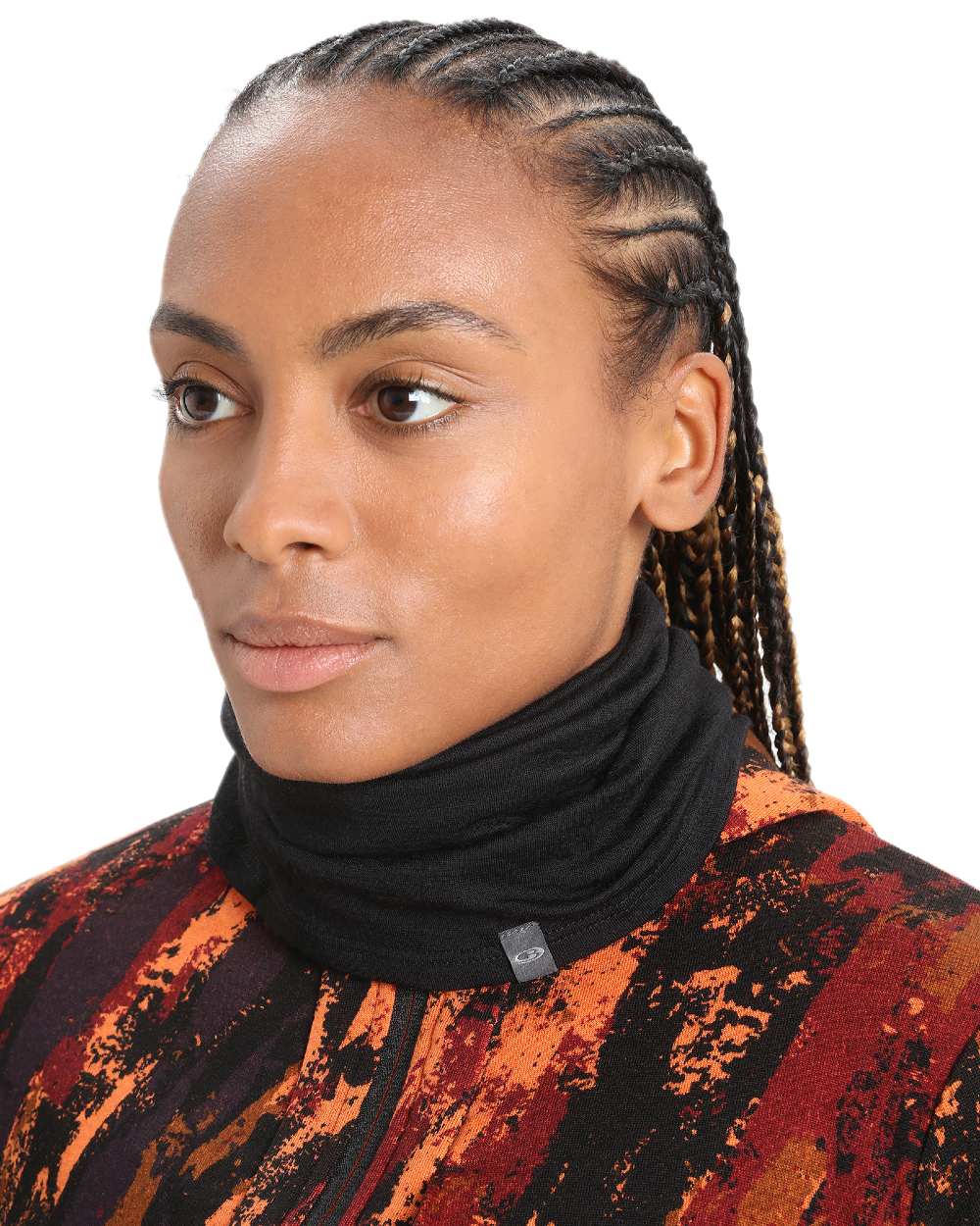 Black Coloured Icebreaker Unisex Merino 200 Flexi Chute on white background