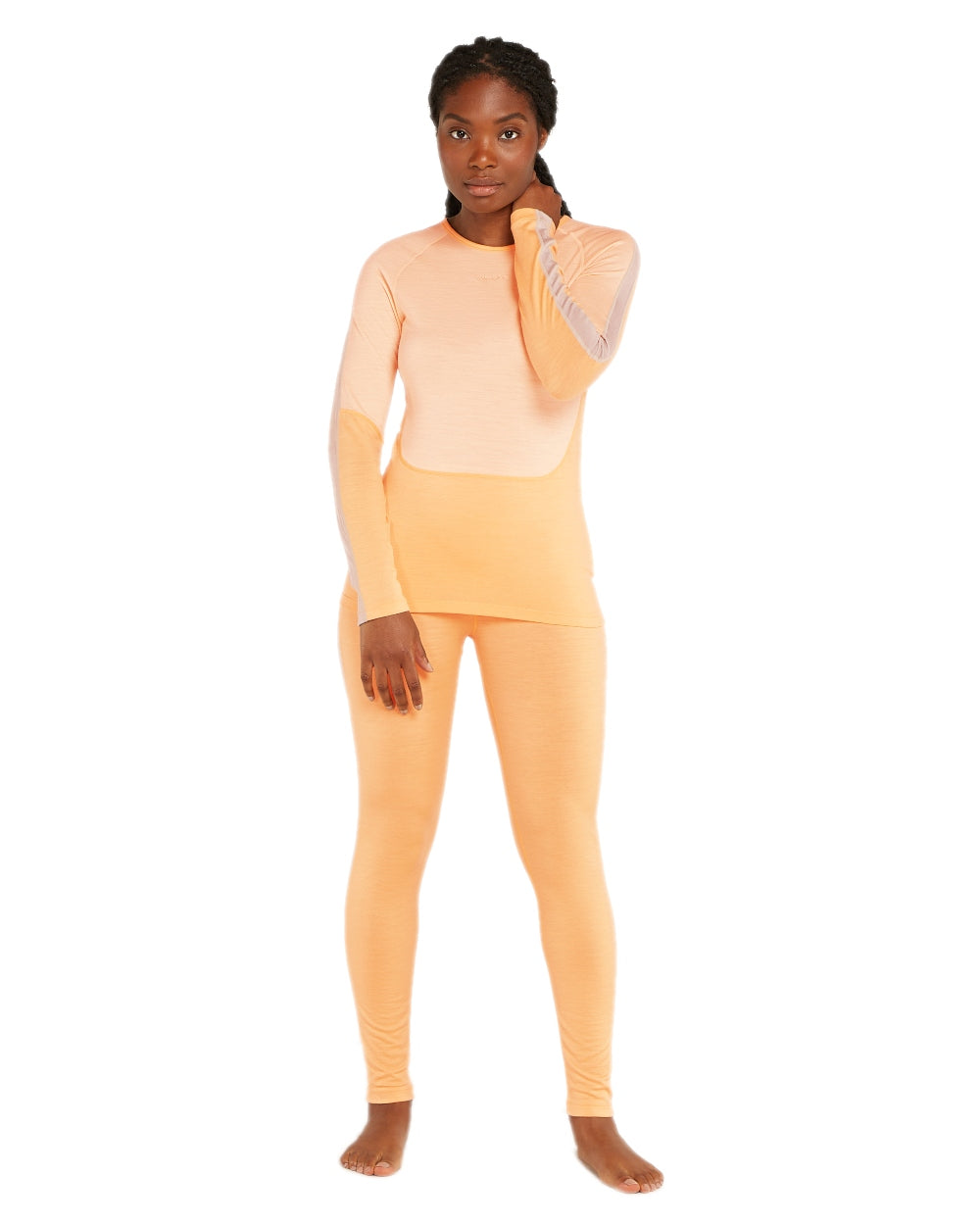 Feldspar Moss Coloured Icebreaker Womens 200 Sonebula Thermal Leggings on white background