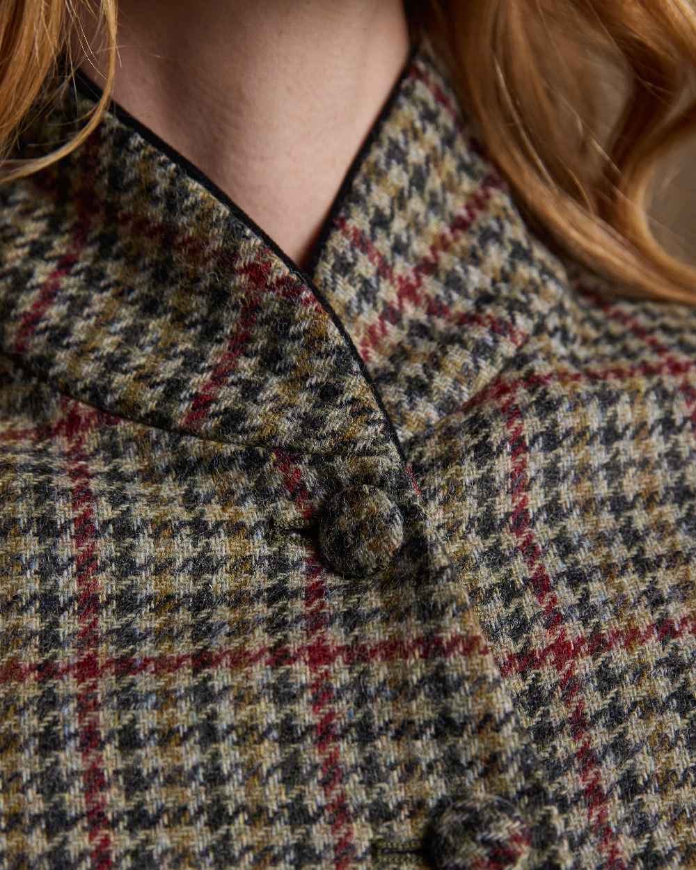 Hacking Check Coloured Jack Murphy Nicole Ladies Tweed Jacket on indoor background