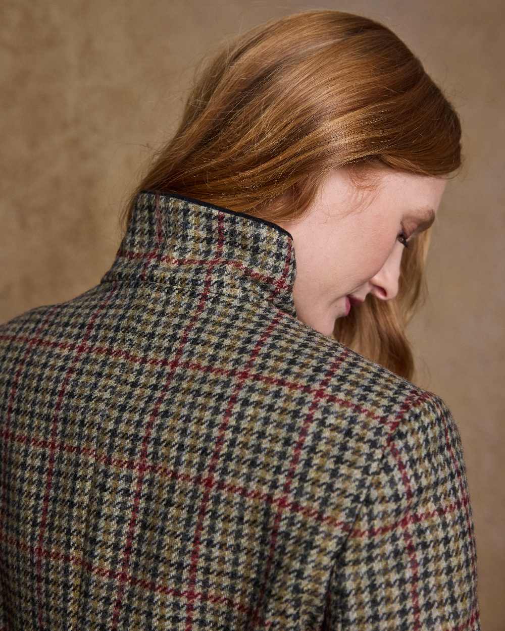 Hacking Check Coloured Jack Murphy Nicole Ladies Tweed Jacket on indoor background