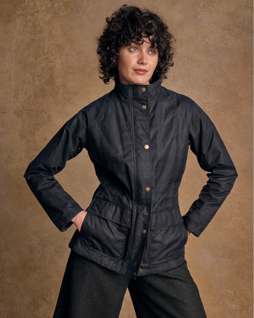 Blackwatch Coloured Jack Murphy Womens Sally Wax Jacket on indoor background