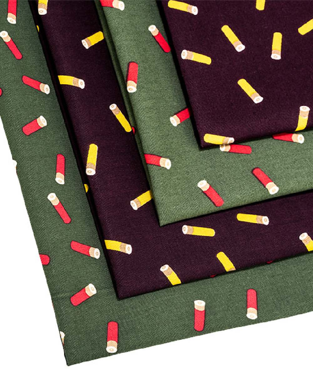 Wine Green coloured Jack Pyke 4 Pack Hankies on white background