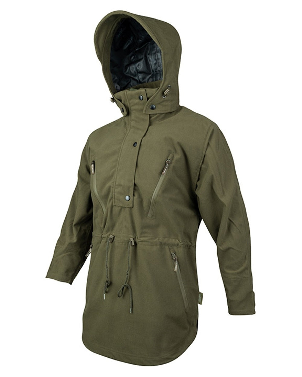 Moss Green coloured Jack Pyke Argyll Smock on white background