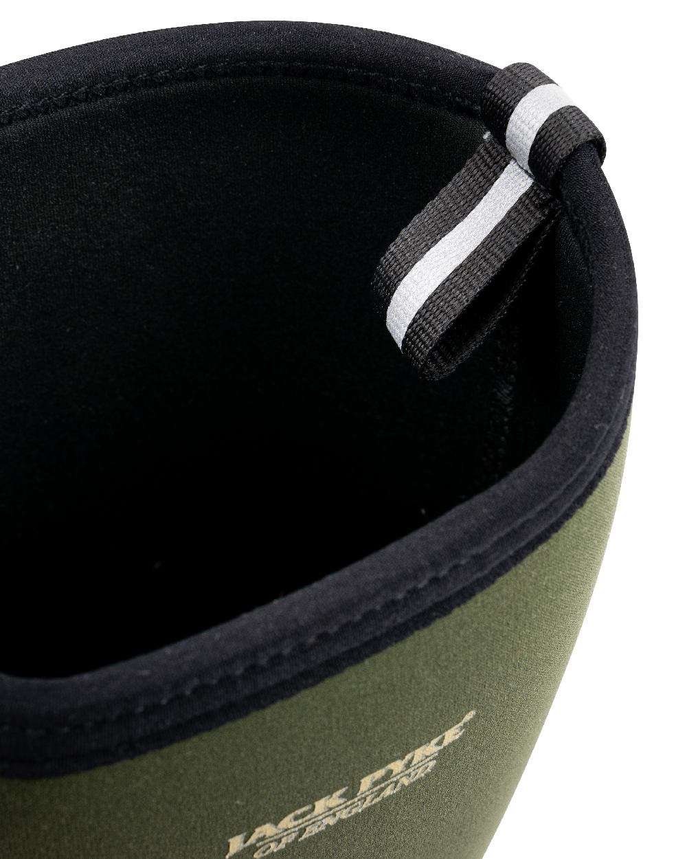 Green coloured Jack Pyke Ashcombe Neoprene Wellington Boots on white background