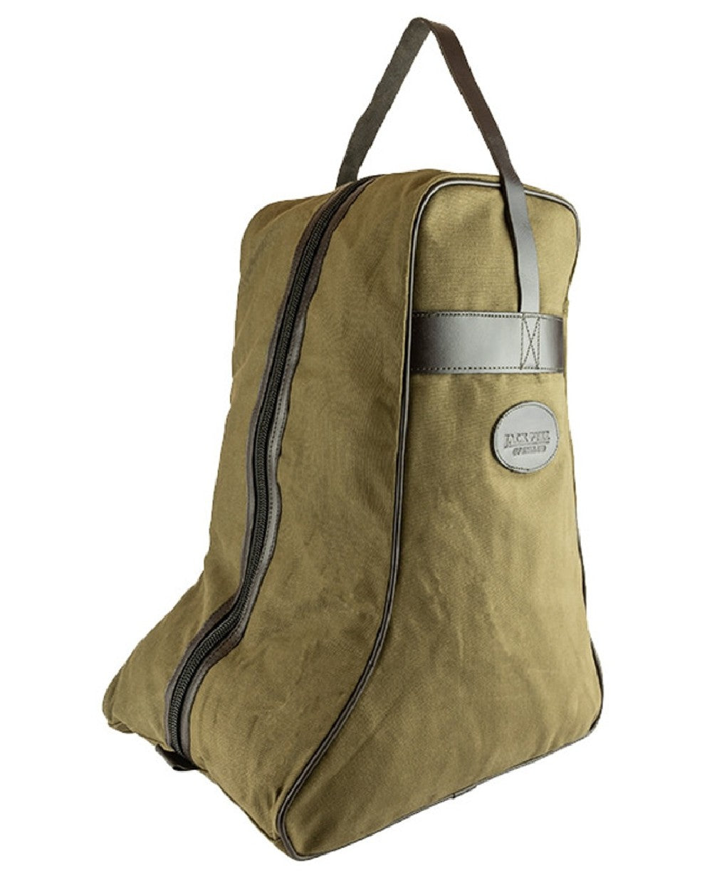 Green coloured Jack Pyke Canvas Boot Bag on white background