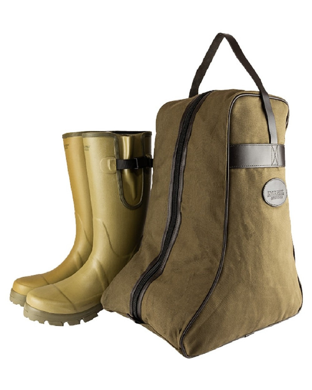 Green coloured Jack Pyke Canvas Boot Bag on white background