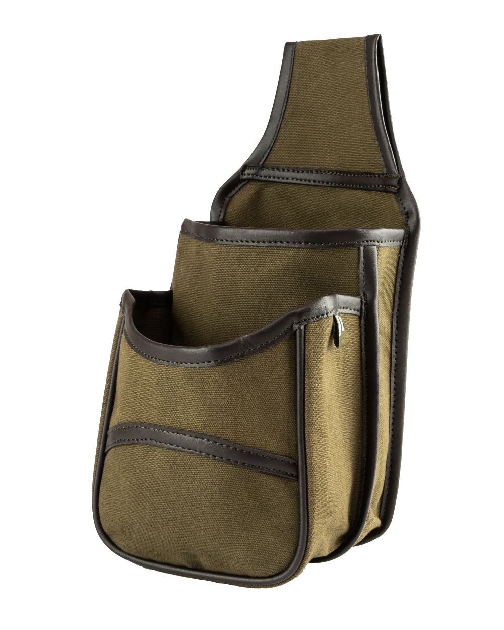 Green coloured Jack Pyke Canvas Cartridge Pouch on white background