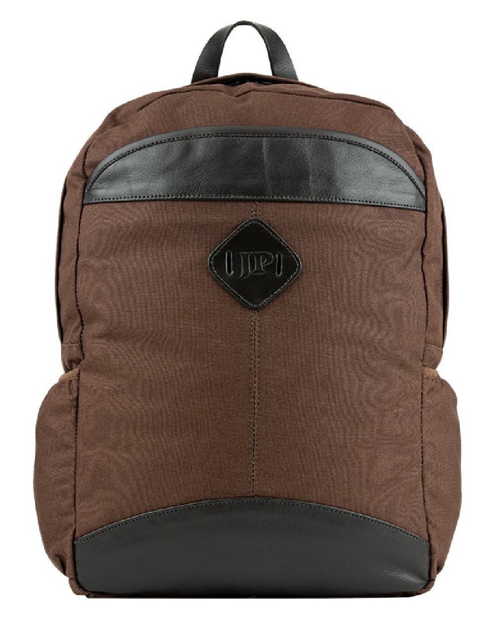 Brown coloured Jack Pyke Canvas Field Pack on white background