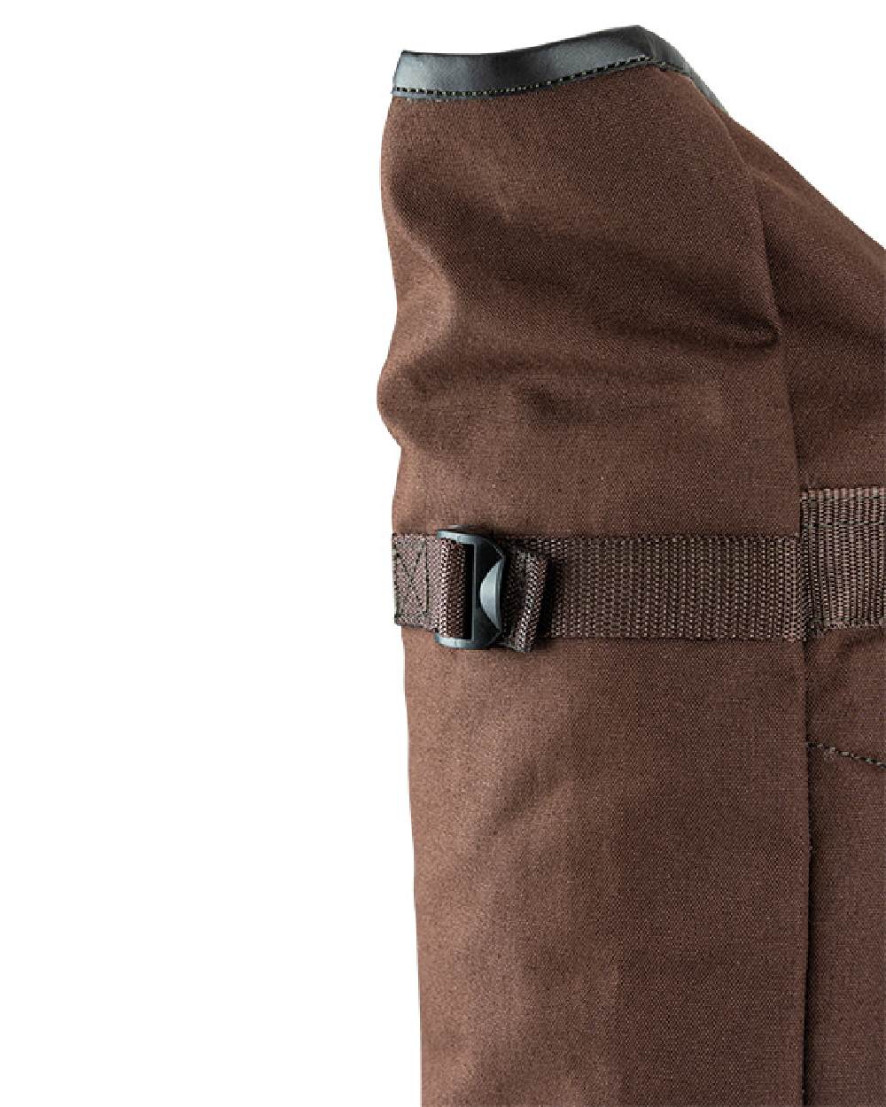 Brown coloured Jack Pyke Canvas Fold Top Rucksack on white background