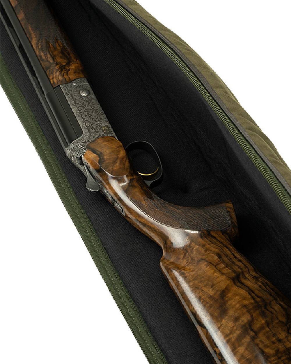 Green coloured Jack Pyke Canvas Shotgun Slip on white background