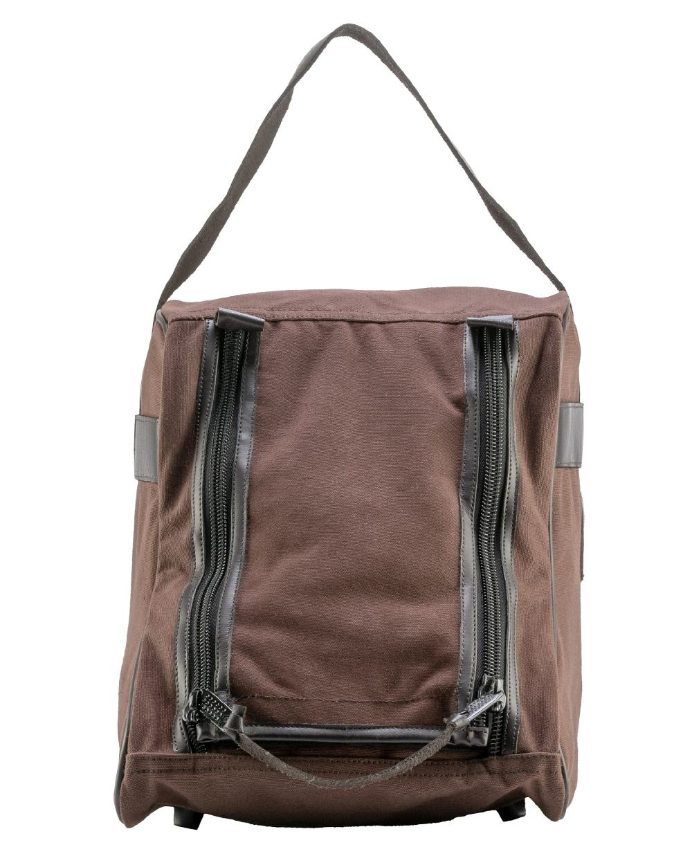 Brown coloured Jack Pyke Canvas Walking Boot Bag on white background