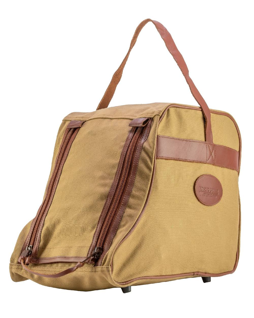 Fawn coloured Jack Pyke Canvas Walking Boot Bag on white background