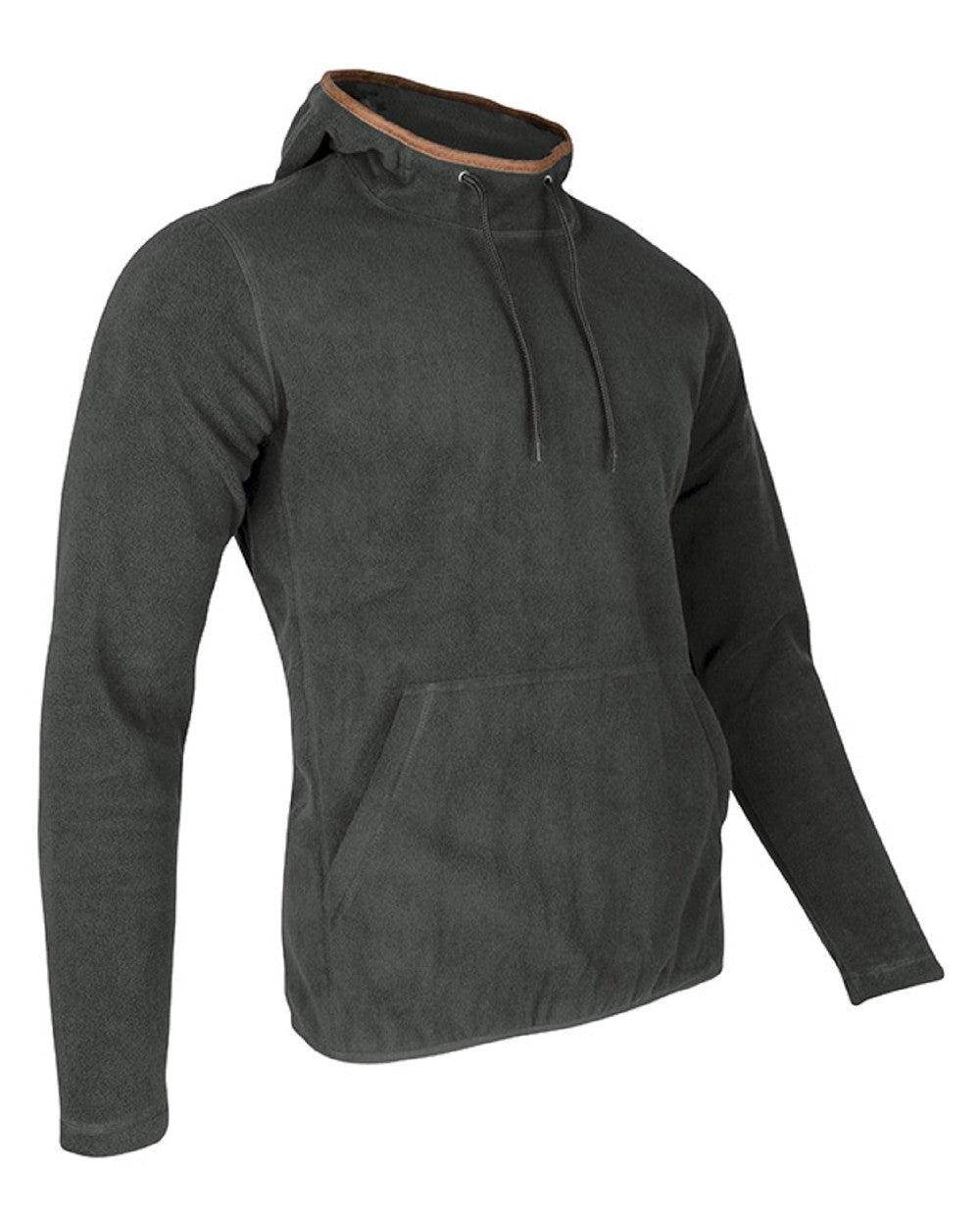 Charcoal coloured Jack Pyke Country Fleece Hoodie on white background