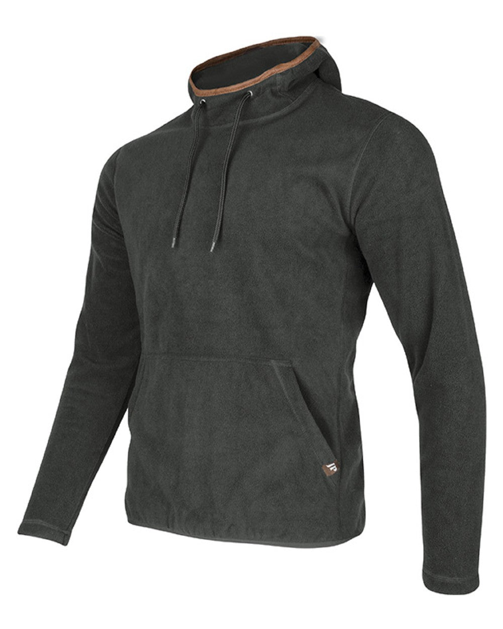 Charcoal coloured Jack Pyke Country Fleece Hoodie on white background