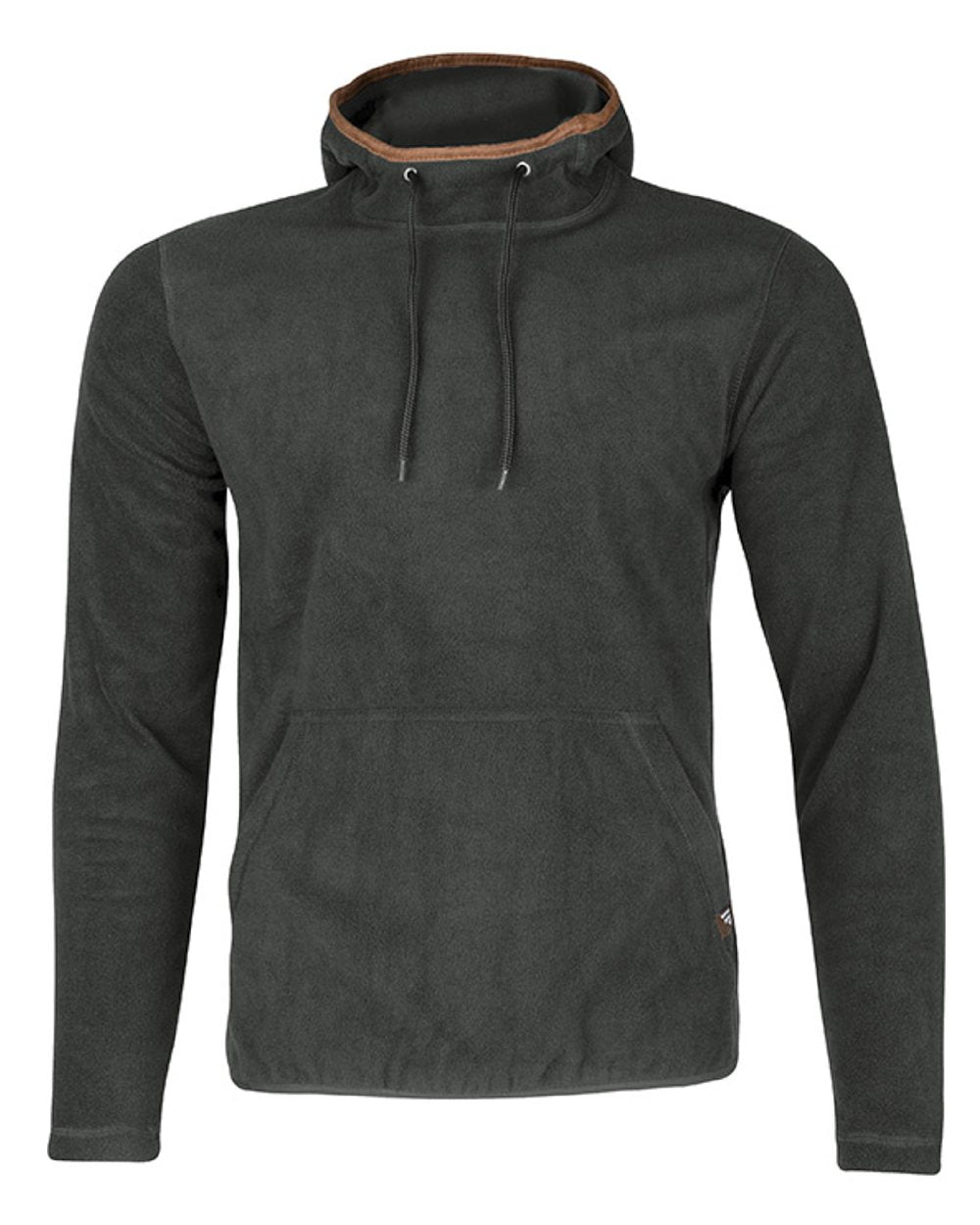 Charcoal coloured Jack Pyke Country Fleece Hoodie on white background