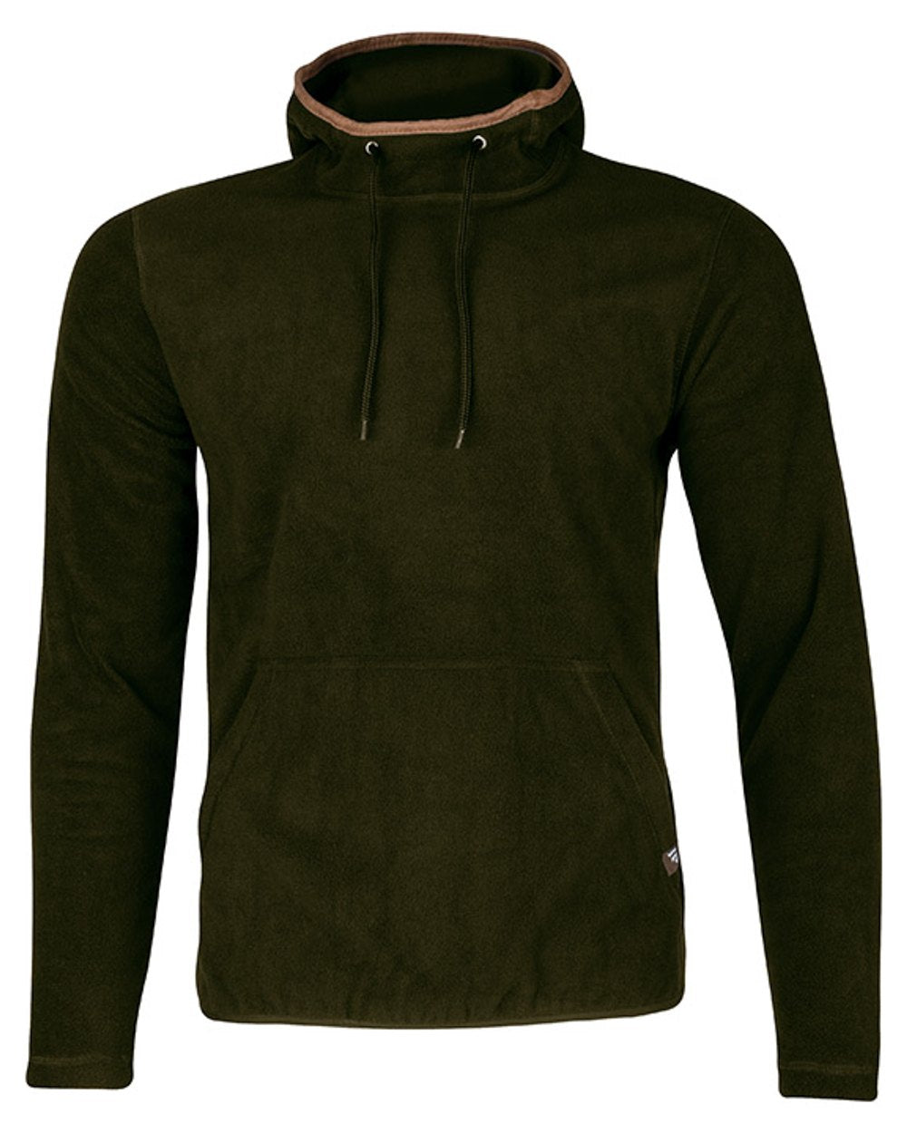 Dark Olive coloured Jack Pyke Country Fleece Hoodie on white background
