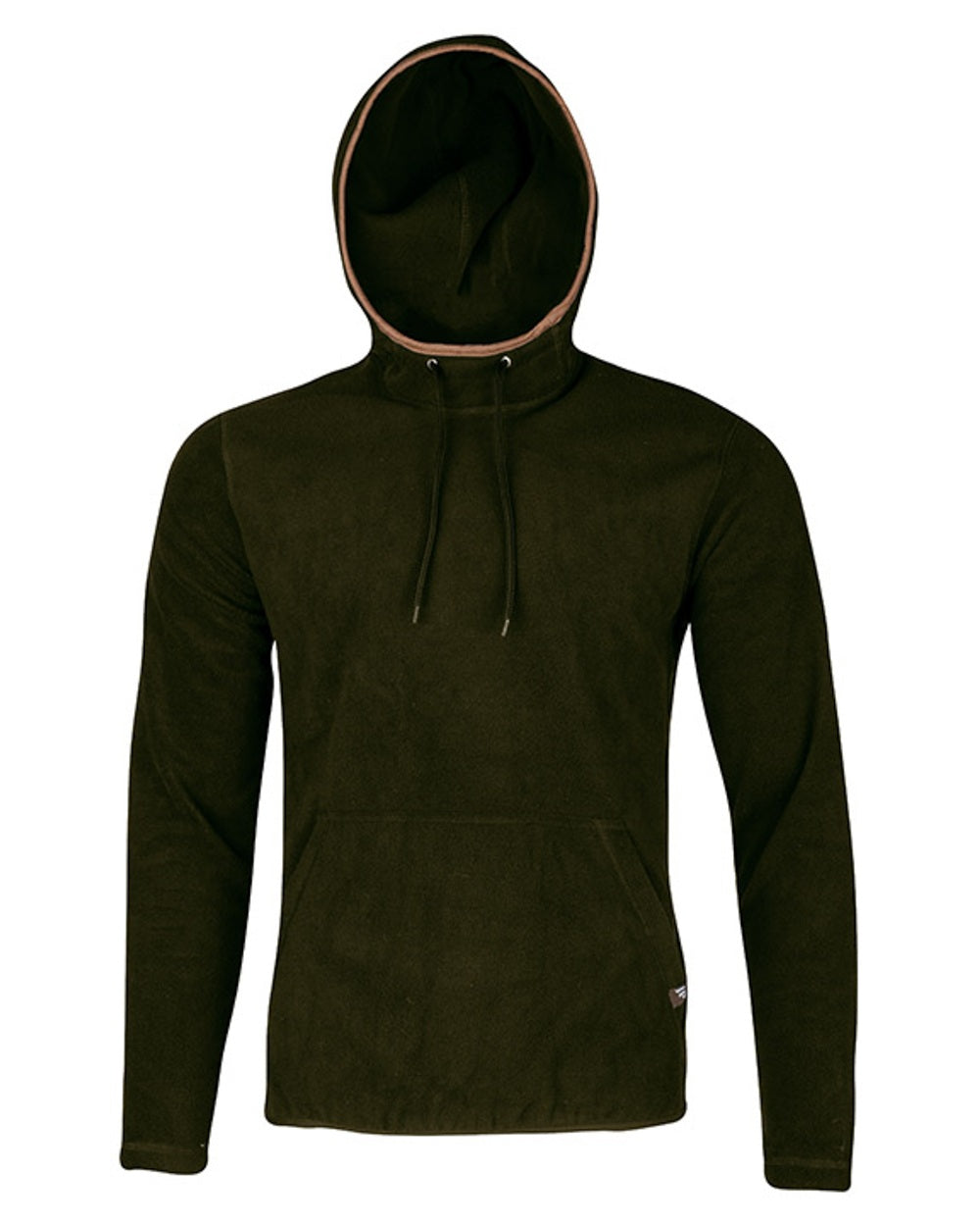 Dark Olive coloured Jack Pyke Country Fleece Hoodie on white background