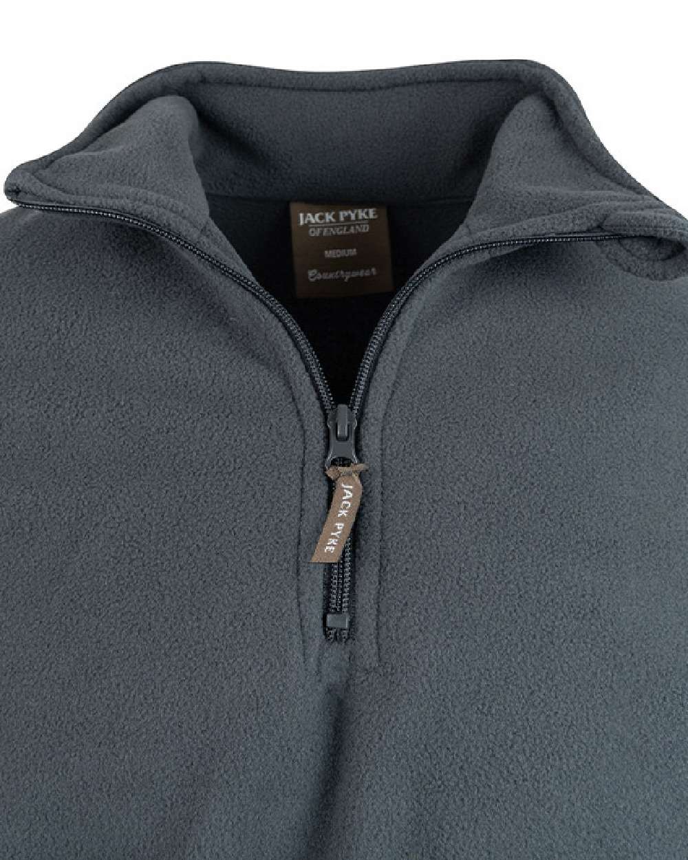 Charcoal coloured Jack Pyke Country Fleece Top on white background