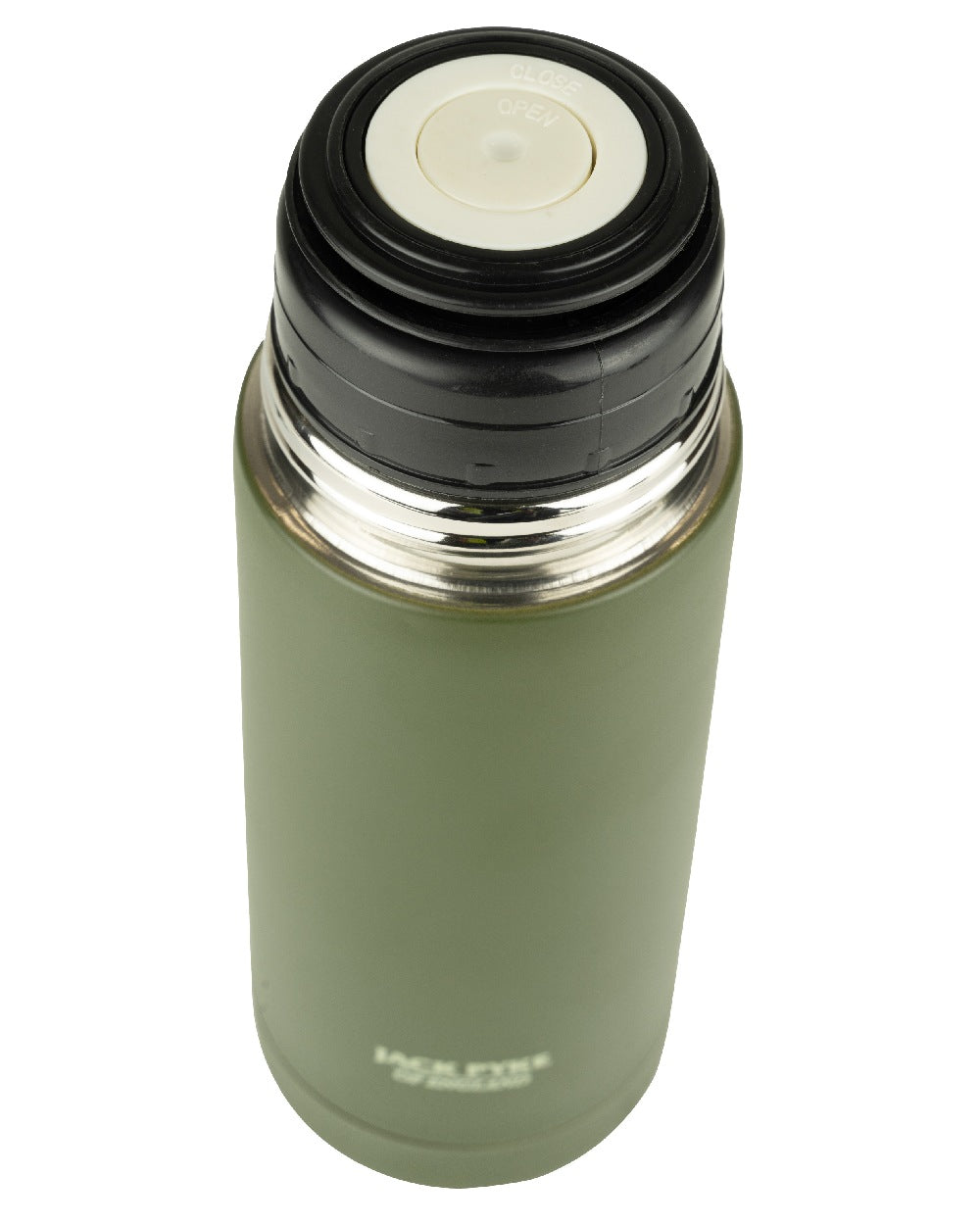 Green coloured Jack Pyke Countryman Flask on white background