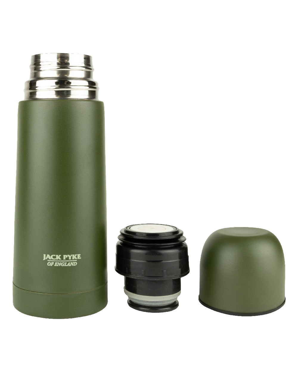 Green coloured Jack Pyke Countryman Flask on white background