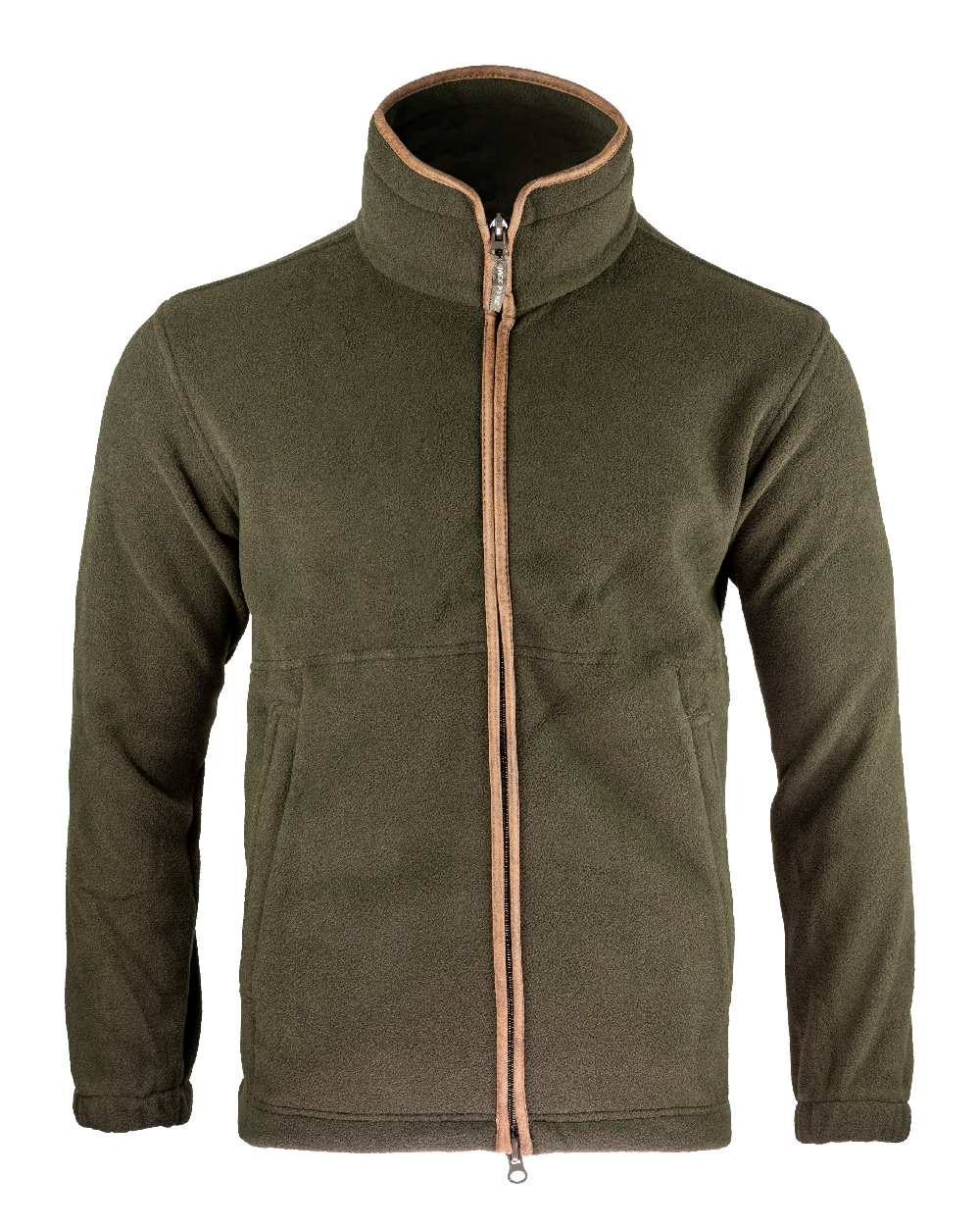 Dark Olive coloured Jack Pyke Countryman Fleece Jacket on white background