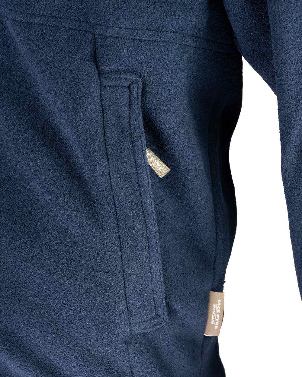 Navy coloured Jack Pyke Countryman Fleece Jacket on white background