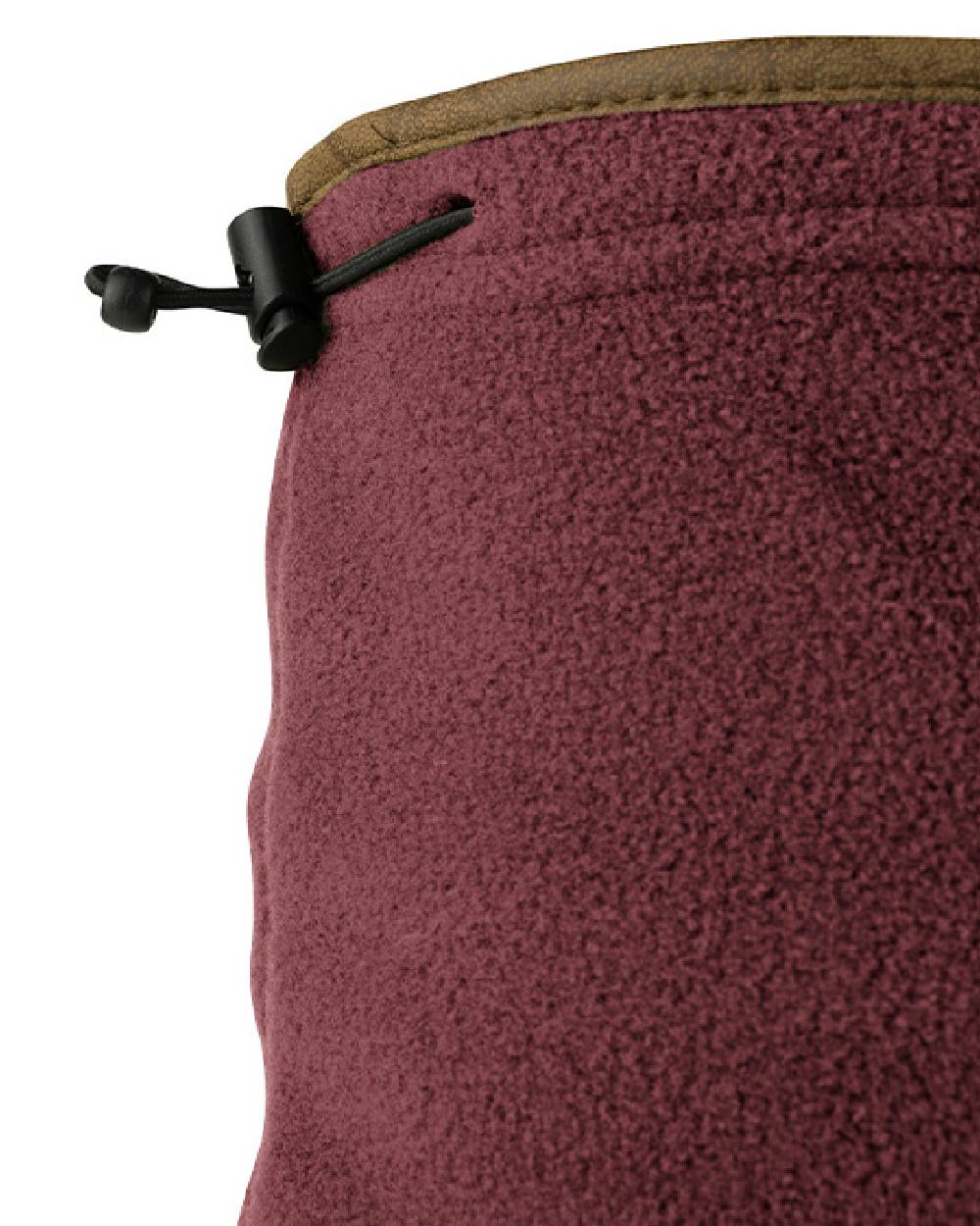 Burgundy coloured Jack Pyke Countryman Fleece Neck Gaiter on white background