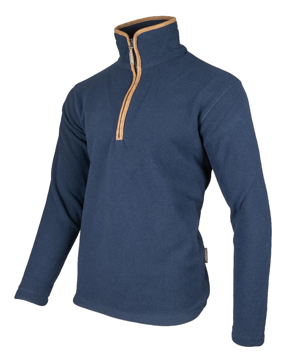 Navy coloured Jack Pyke Countryman Fleece Pullover on white background