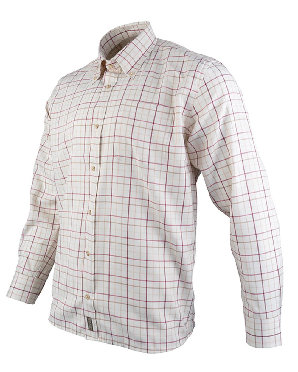 Burgundy coloured Jack Pyke Countryman Shirt on white background