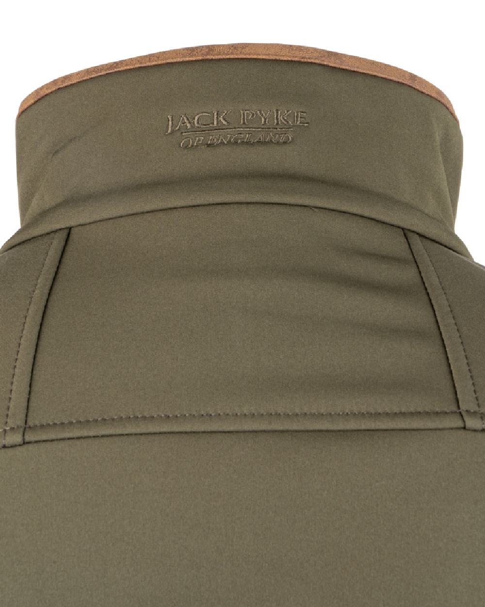 Green coloured Jack Pyke County Softshell Jacket on white background
