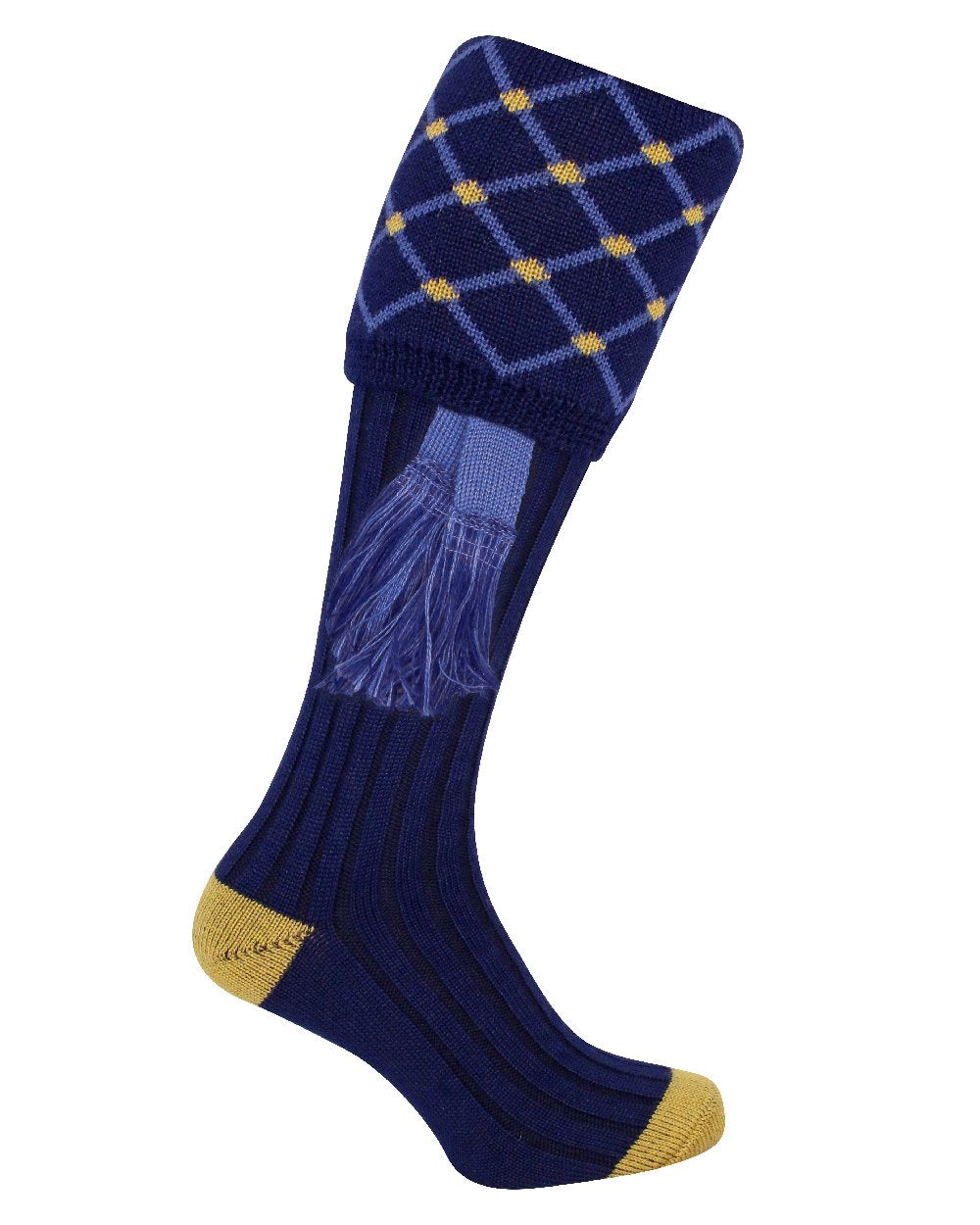 Navy coloured Jack Pyke Diamond Socks on white background