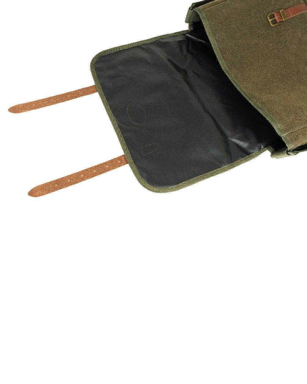 Green coloured Jack Pyke Duotex Dog Bag on white background